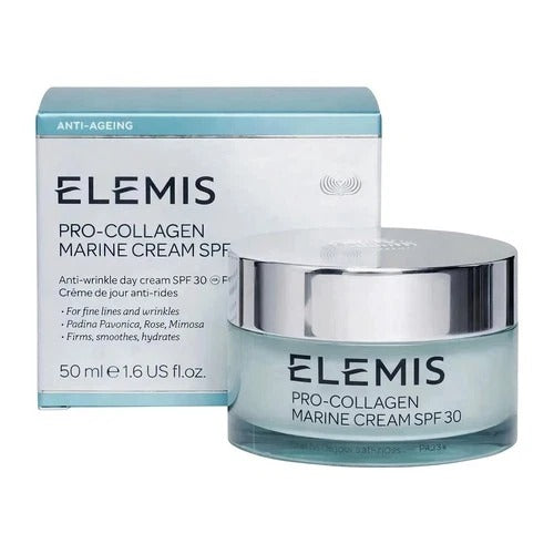 Elemis Pro-Collagen Marine Cream SPF 30, Elemis Marine Cream, Elemis Pro Collagen Cream, anti wrinkle day cream, SPF 30 face cream, anti aging moisturizer, luxury facial moisturizer, Elemis skincare, Pro Collagen moisturizer, 50ml face cream