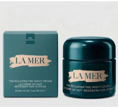 La Mer The Rejuvenating Night Cream, La Mer night cream, La Mer facial moisturizer, La Mer 60ml cream, La Mer 2 oz night cream, luxury night cream, anti aging night cream, premium skincare, La Mer skincare, nighttime facial moisturizer