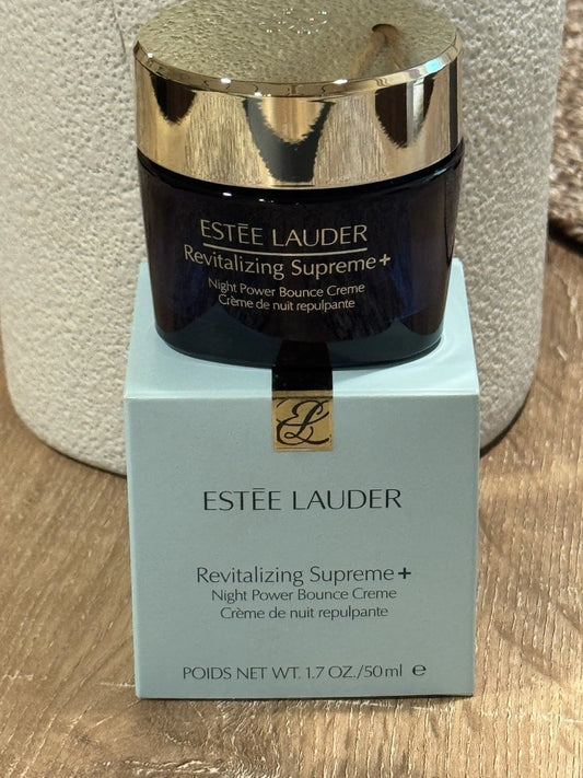 Estée Lauder Revitalizing Supreme Plus, Revitalizing Supreme Night Cream, Estée Lauder night moisturizer, Estée Lauder facial cream, Revitalizing Supreme+ Creme 50ml, Estée Lauder 50ml cream, luxury skincare, nighttime moisturizer, anti-aging skincare, Estée Lauder skincare