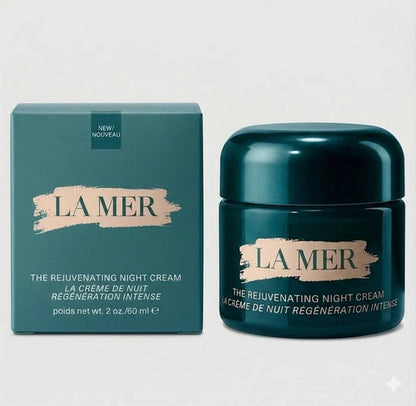 La Mer The Rejuvenating Night Cream, La Mer night cream, La Mer facial moisturizer, La Mer 60ml cream, La Mer 2 oz night cream, luxury night cream, anti aging night cream, premium skincare, La Mer skincare, nighttime facial moisturizer